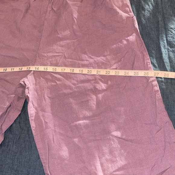 Adorable matching linen set wide leg w/ peplum top in excellent condition - Picture 5 of 7